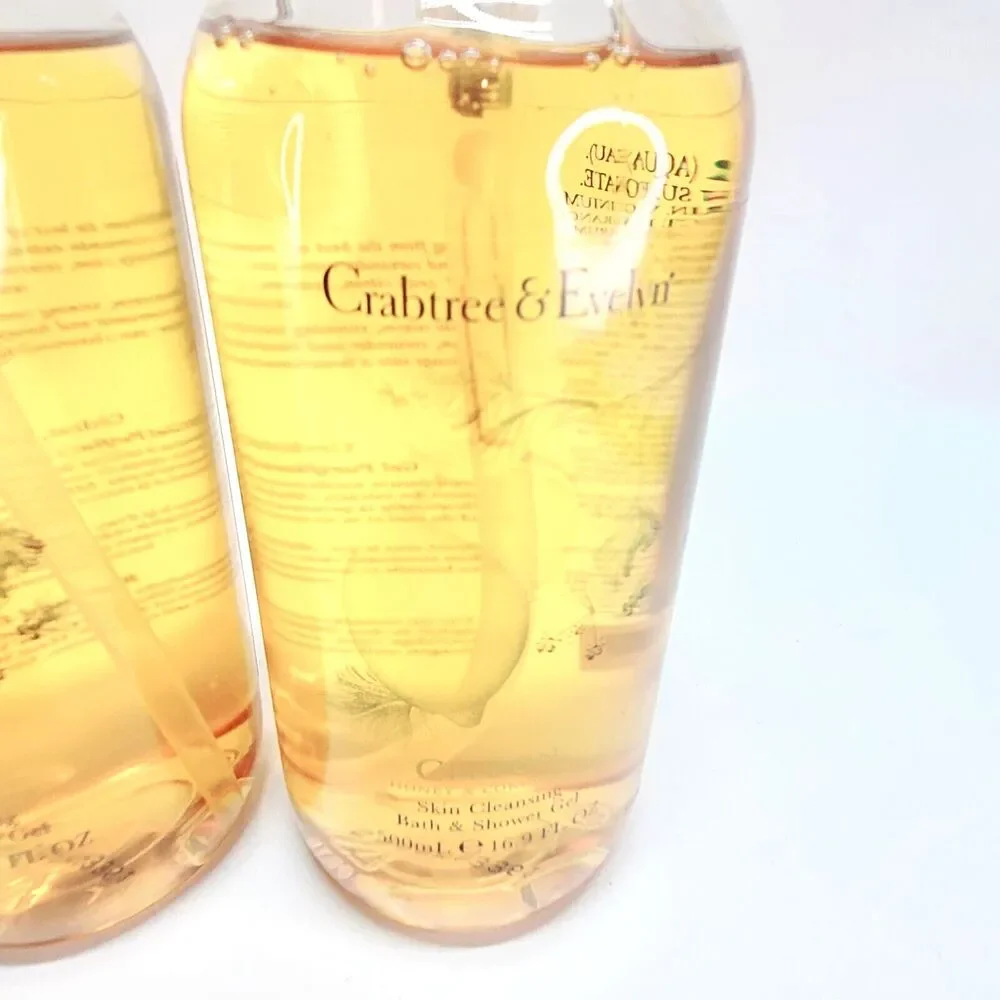 Crabtree & Evelyn CITRON HONEY CORIANDER Bath & Shower Gel 3 Body Wash 16.9 Oz
